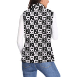 Music Notes Pattern Print Design 01 Women's Padded Vest
