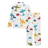 Airplane star cloud colorful Men's Long Pajama Set