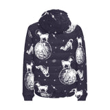 Chihuahua space helmet. astronaut pattern Men's Padded Hooded Jacket