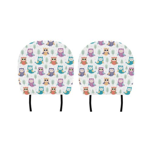 Cute owl pattern Car Headrest Cover