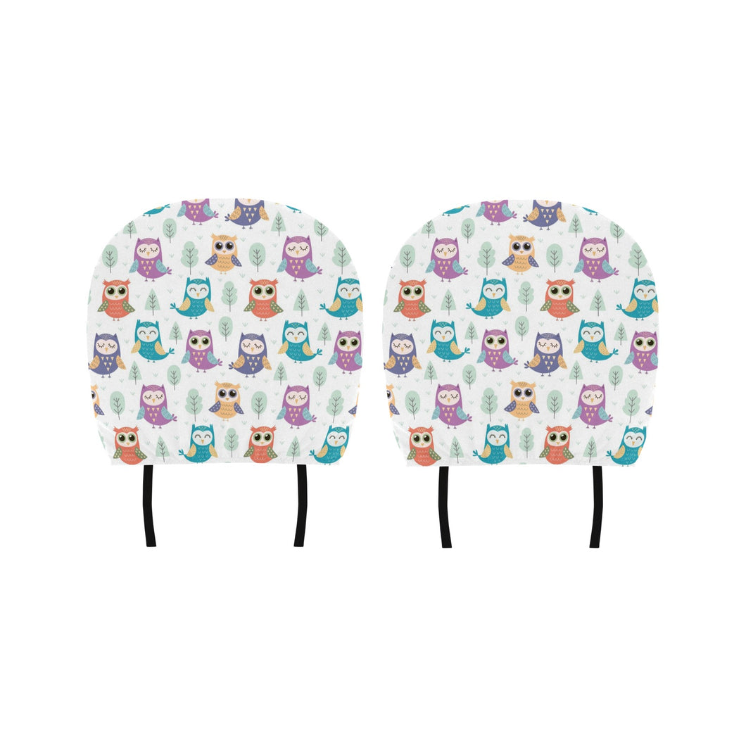 Cute owl pattern Car Headrest Cover