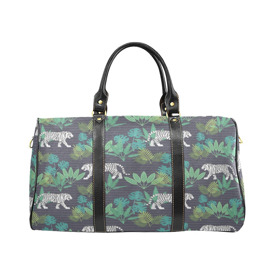 white bengal tigers tropical plant Travel Bag