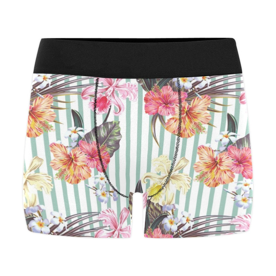 Colorful orchid flower pattern Men's All Over Print Boxer Briefs Men's Underwear