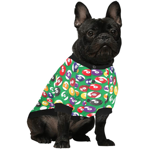 Billiard Ball Pattern Print Design 02 All Over Print Pet Dog Round Neck Fuzzy Shirt