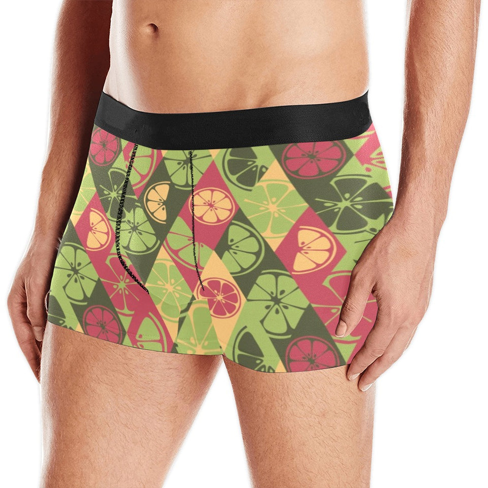 Cool Geometric lime pattern Men's All Over Print Boxer Briefs Men's Underwear