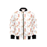 Chihuahua bone paw pattern Kids' Boys' Girls' Bomber Jacket