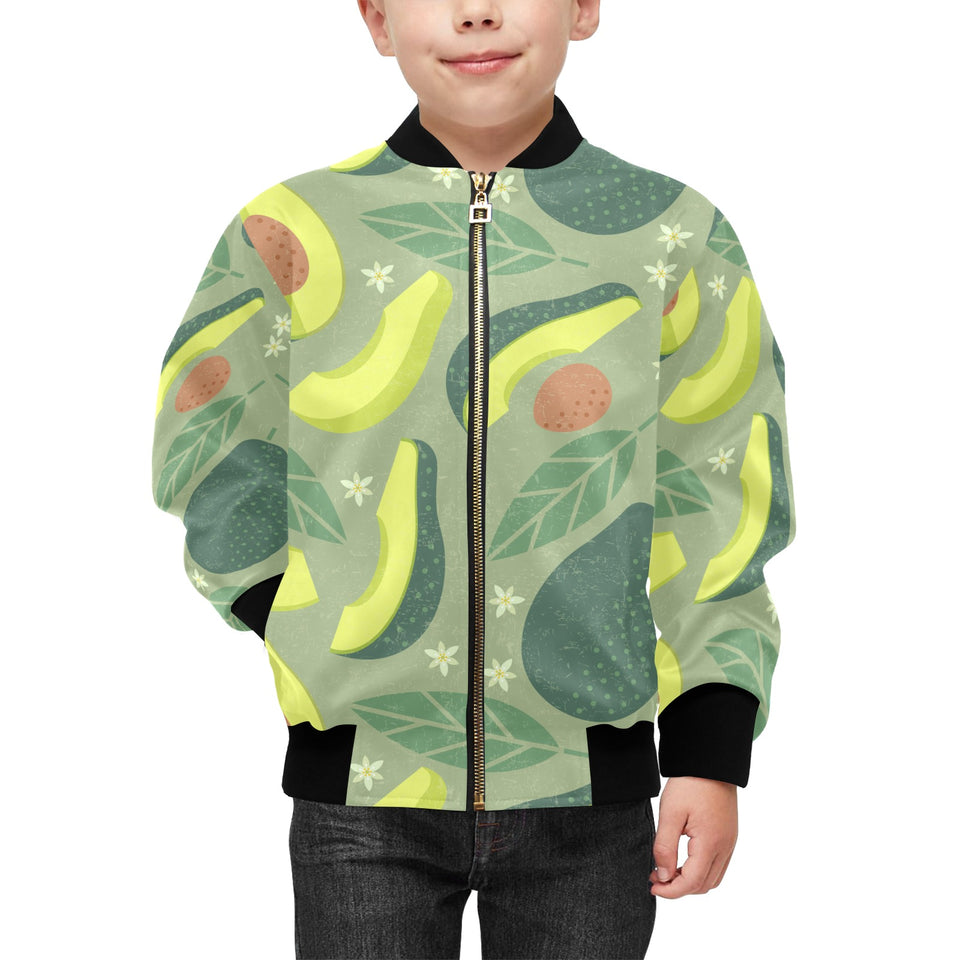 Avocado pattern Kids' Boys' Girls' Bomber Jacket