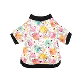 Clock butterfly pattern All Over Print Pet Dog Round Neck Fuzzy Shirt