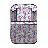 Purple seahorse blue coral pattern Car Seat Back Organizer