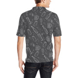Beer hand drawn pattern Men's All Over Print Polo Shirt