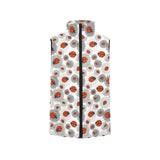 Ladybug Pattern Print Design 05 Women's Padded Vest