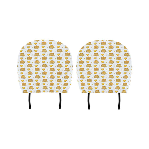 Pancake Pattern Print Design 03 Car Headrest Cover