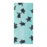 Sea turtle with blue ocean backgroud Beach Towel