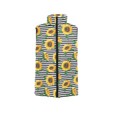 sunflowers ribbon background Women's Padded Vest
