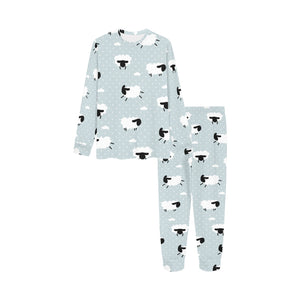 Sheep polka dot cloud pattern Kids' Boys' Girls' All Over Print Pajama Set