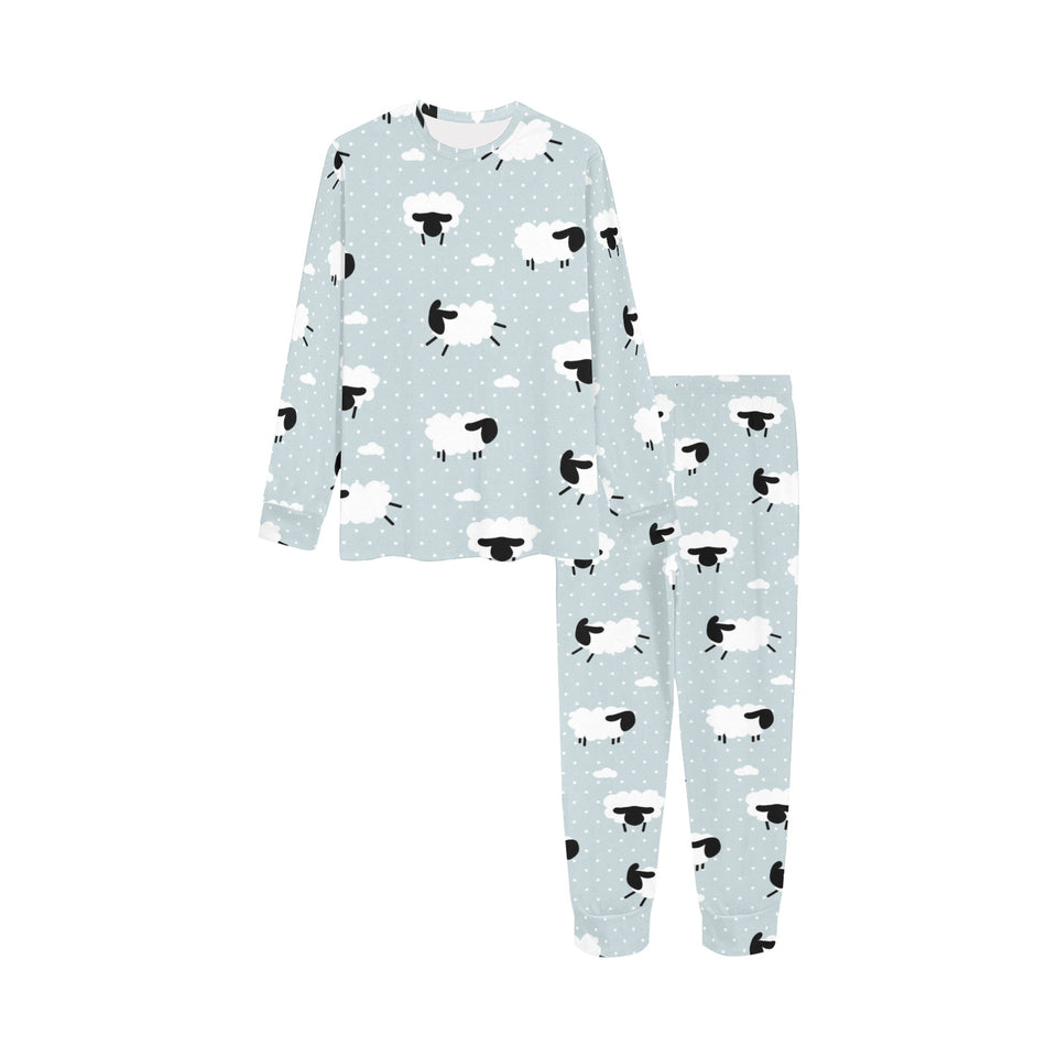 Sheep polka dot cloud pattern Kids' Boys' Girls' All Over Print Pajama Set