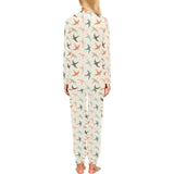 Swallow Pattern Print Design 02 Women's All Over Print Pajama Set