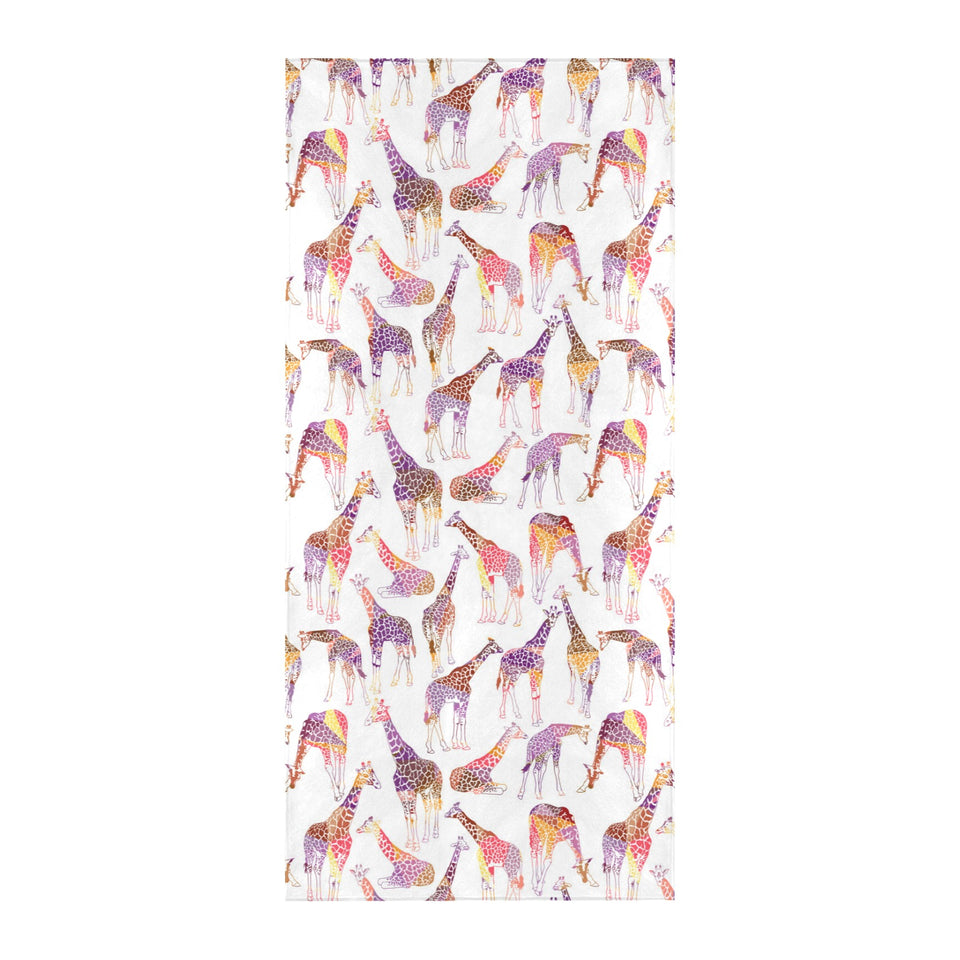 Giraffe Pattern Print Design 02 Beach Towel