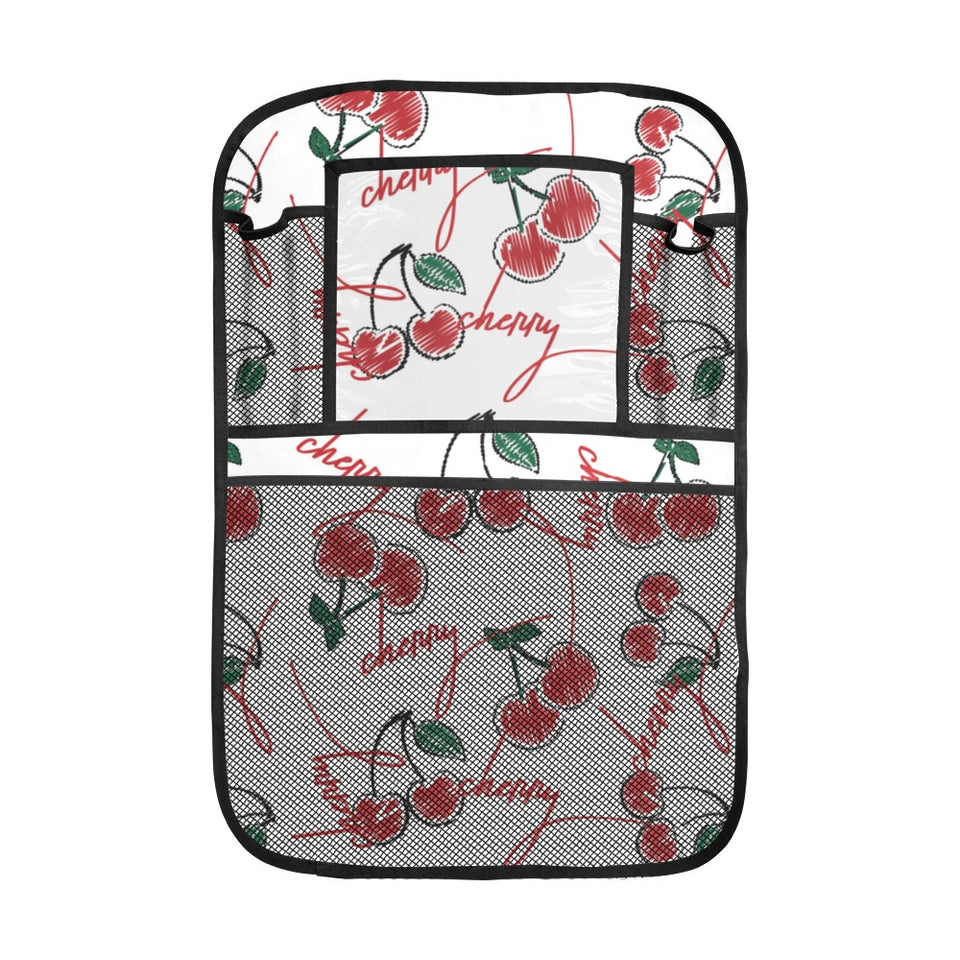 Hand drawn cherry pattern Car Seat Back Organizer