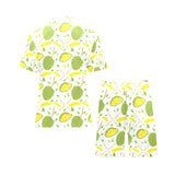 Durian pattern background Men's V-Neck Short Pajama Set