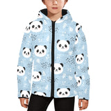 Cute panda pattern Kids' Boys' Girls' Padded Hooded Jacket
