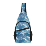 Shark hand drawn All Over Print Chest Bag