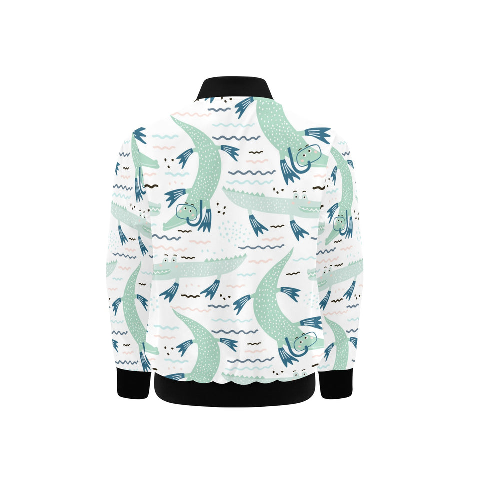 Crocodile diver pattern Kids' Boys' Girls' Bomber Jacket