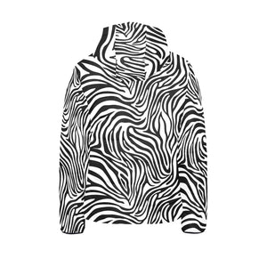 Zebra skin pattern Kids' Boys' Girls' Padded Hooded Jacket