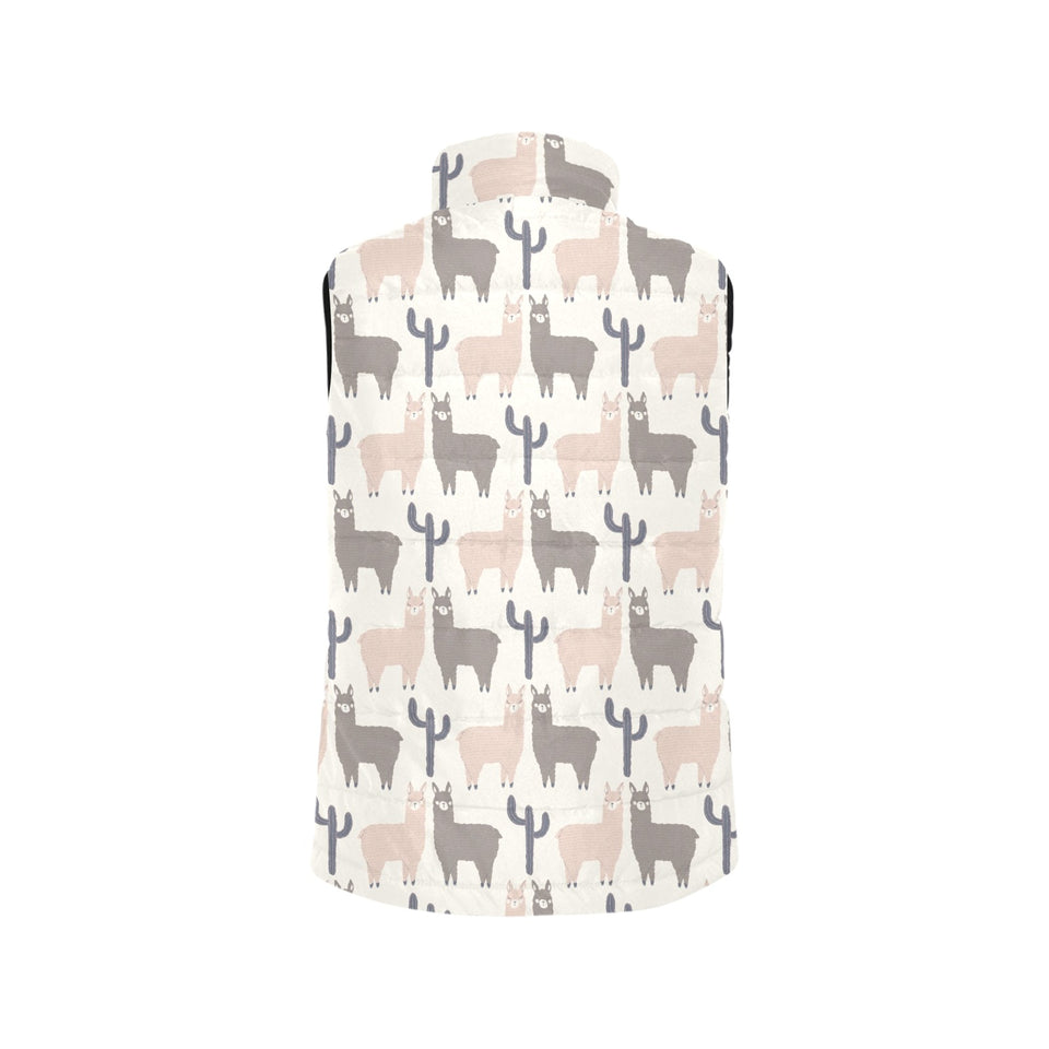 Llama Alpaca pattern Men's Padded Vest