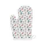 English Bulldog Pattern Print Design 03 Heat Resistant Oven Mitts