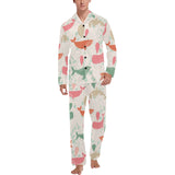 Cute whale pattern Men's Long Pajama Set