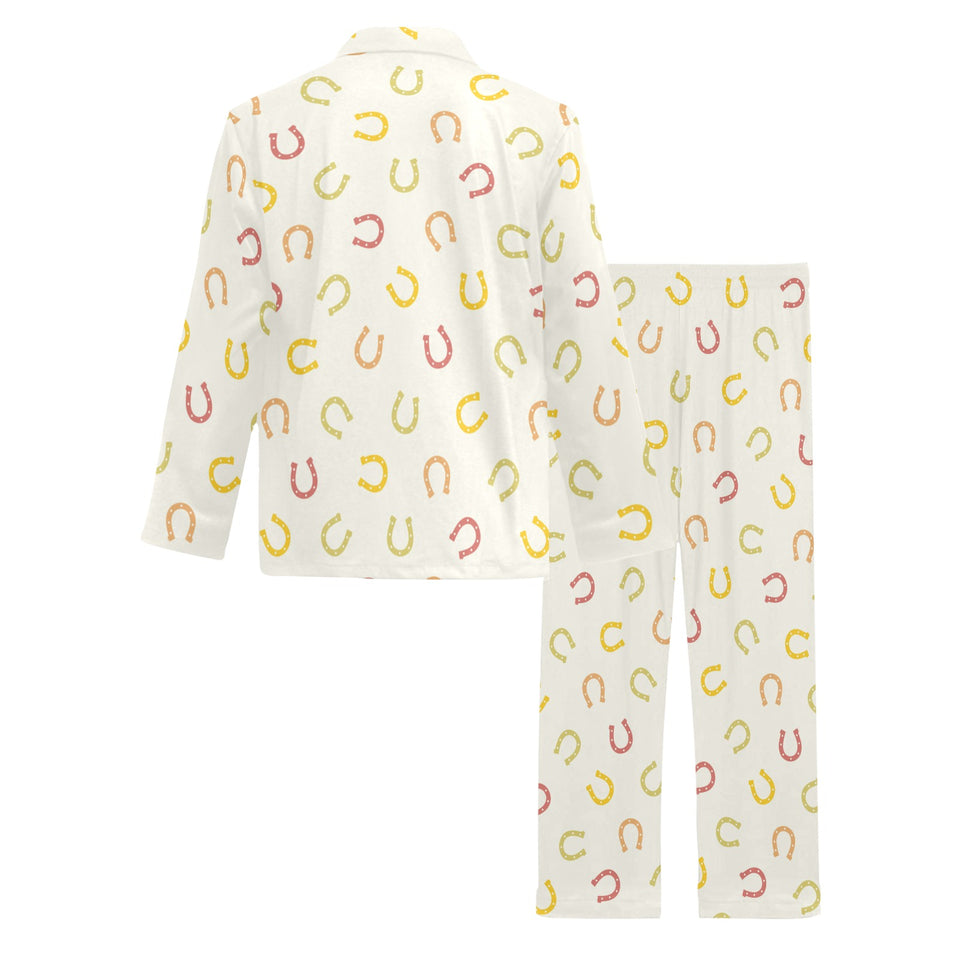 Horseshoes Pattern Print Design 02 Men's Long Pajama Set