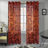 cacao beans tribal polynesian pattern Gauze Curtain
