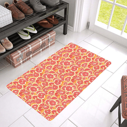 Tropical grapefruit pattern Doormat