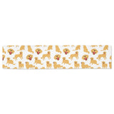 Golden Retriever Pattern Print Design 05 Table Runner