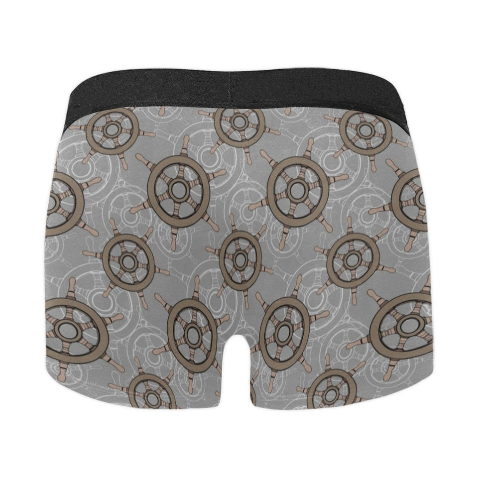 nautical wood steering wheel pattern Men's All Over Print Boxer Briefs Men's Underwear