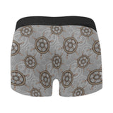 nautical wood steering wheel pattern Men's All Over Print Boxer Briefs Men's Underwear