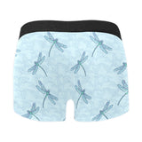 Dragonfly pattern blue background Men's All Over Print Boxer Briefs Men's Underwear