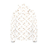 Jack Russel Pattern Print Design 05 Kids' Boys' Girls' Padded Hooded Jacket