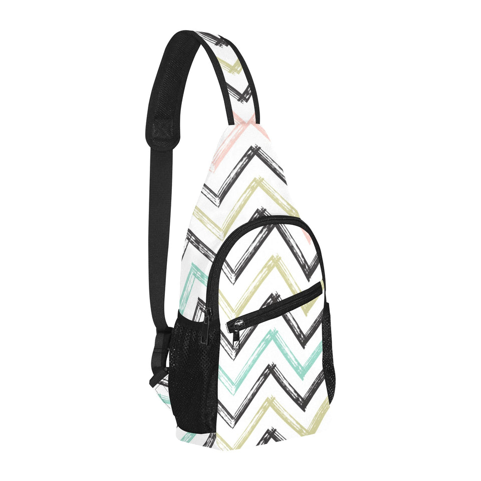zigzag chevron paint pattern All Over Print Chest Bag