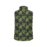 Green Peas Pattern Print Design 02 Women's Padded Vest