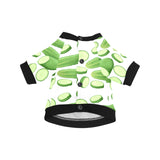 cucumber whole slices pattern All Over Print Pet Dog Round Neck Fuzzy Shirt