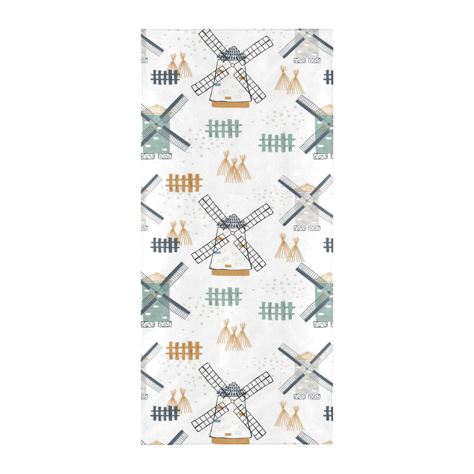 windmill pattern Beach Towel