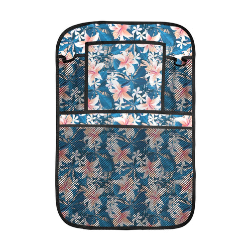 Hibiscus Pattern Print Design 02 Car Seat Back Organizer
