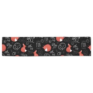 fox sleeping fox pattern Table Runner