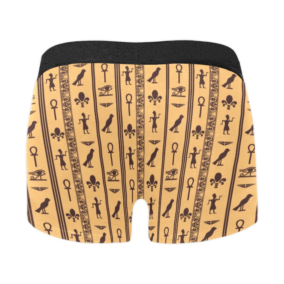 Egypt Hieroglyphics Pattern Print Design 02 Men's All Over Print Boxer Briefs Men's Underwear