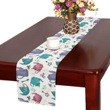 Tea pots Pattern Print Design 05 Table Runner