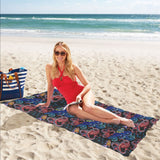 Octopus sea wave tropical fishe pattern Beach Towel