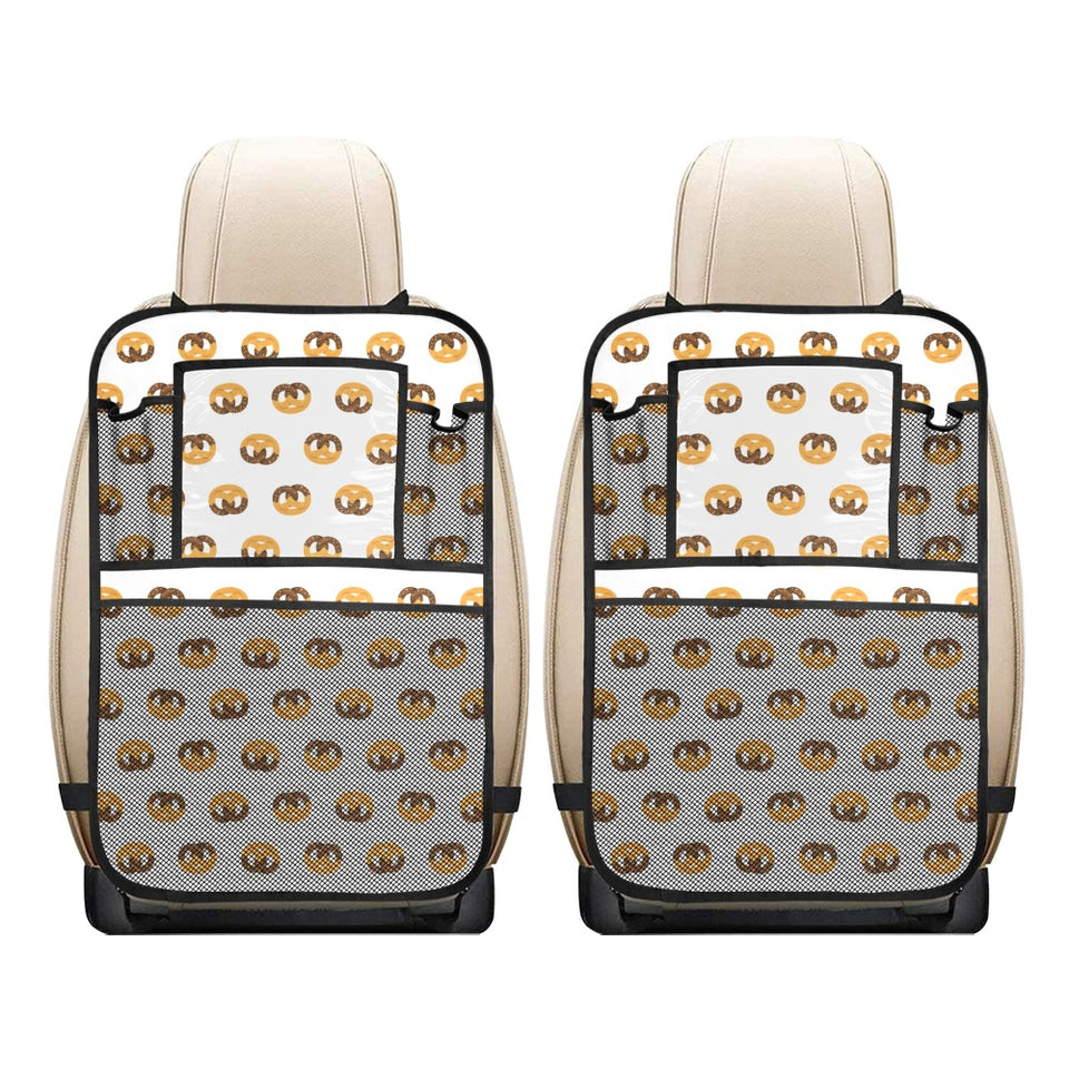 Pretzels Pattern Print Design 02 Car Seat Back Organizer