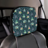 Cactus glass terrarium pattern Car Headrest Cover
